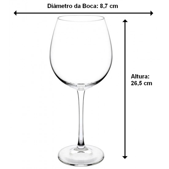 Jogo 2 Taças 850ml Grand Sommelier Em Cristal Ecológico Bohemia